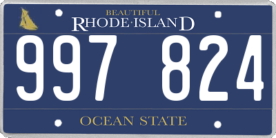 RI license plate 997824