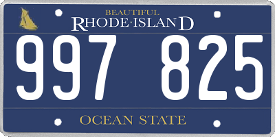 RI license plate 997825