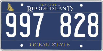 RI license plate 997828