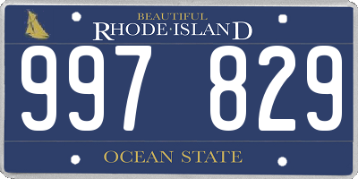 RI license plate 997829