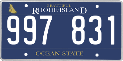 RI license plate 997831