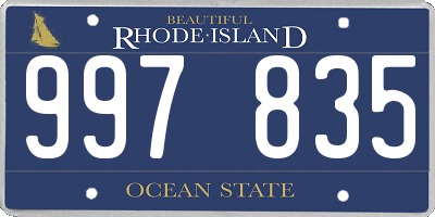 RI license plate 997835