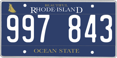 RI license plate 997843