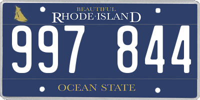 RI license plate 997844