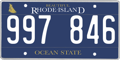 RI license plate 997846