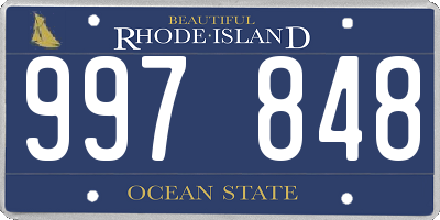 RI license plate 997848