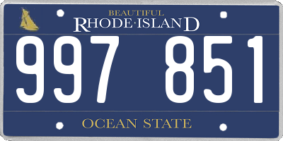 RI license plate 997851