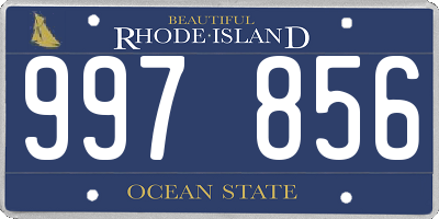 RI license plate 997856