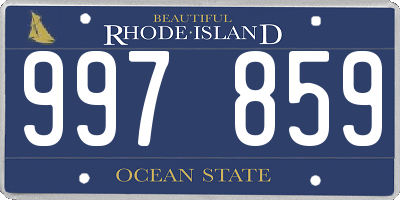 RI license plate 997859