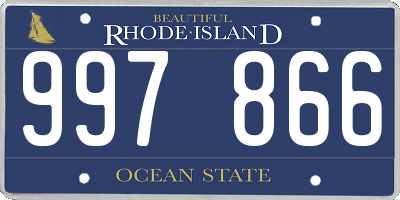 RI license plate 997866