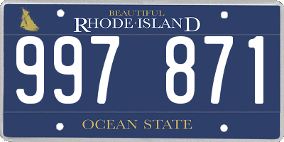 RI license plate 997871