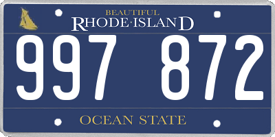 RI license plate 997872