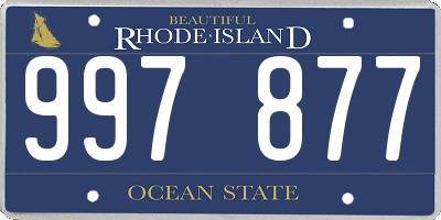 RI license plate 997877