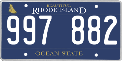 RI license plate 997882