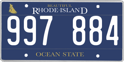 RI license plate 997884