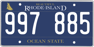 RI license plate 997885