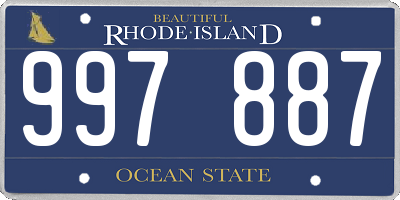 RI license plate 997887