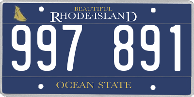 RI license plate 997891