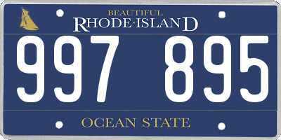 RI license plate 997895