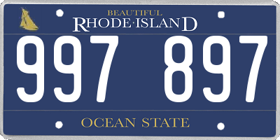 RI license plate 997897