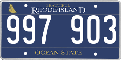 RI license plate 997903