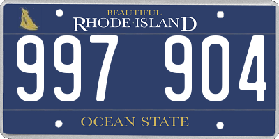 RI license plate 997904