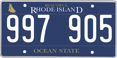 RI license plate 997905