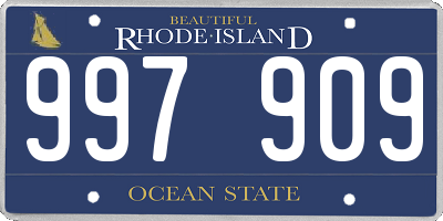 RI license plate 997909