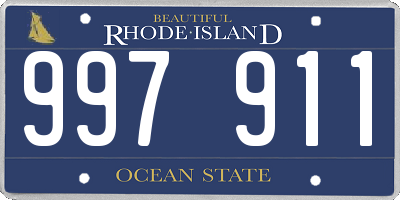 RI license plate 997911