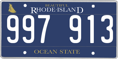 RI license plate 997913