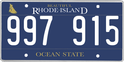 RI license plate 997915