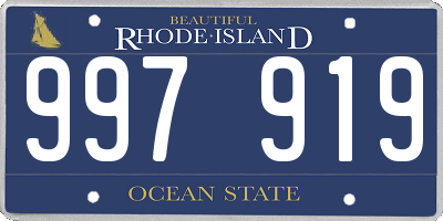 RI license plate 997919