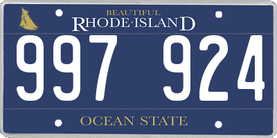 RI license plate 997924