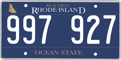 RI license plate 997927