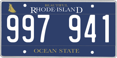 RI license plate 997941