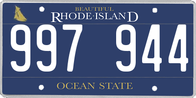 RI license plate 997944