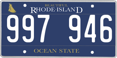RI license plate 997946