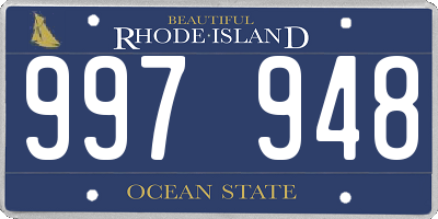 RI license plate 997948