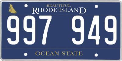 RI license plate 997949