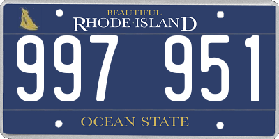 RI license plate 997951