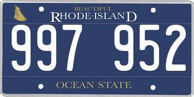 RI license plate 997952