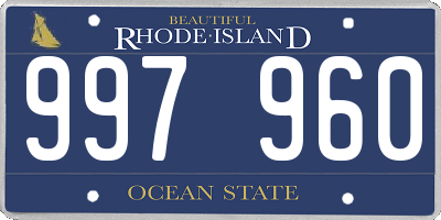 RI license plate 997960