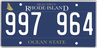 RI license plate 997964