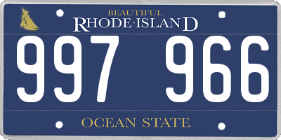 RI license plate 997966