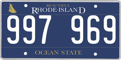 RI license plate 997969