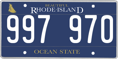 RI license plate 997970