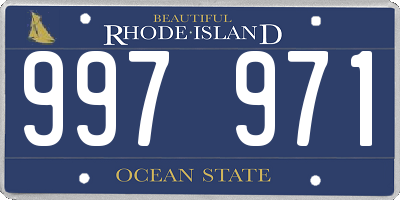 RI license plate 997971