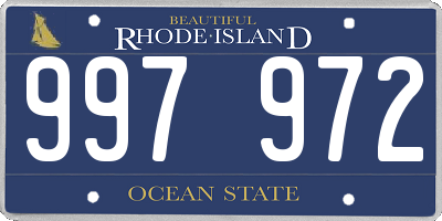 RI license plate 997972