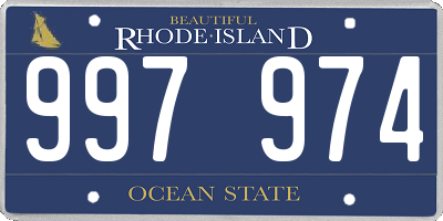 RI license plate 997974