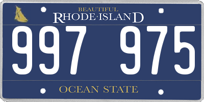 RI license plate 997975